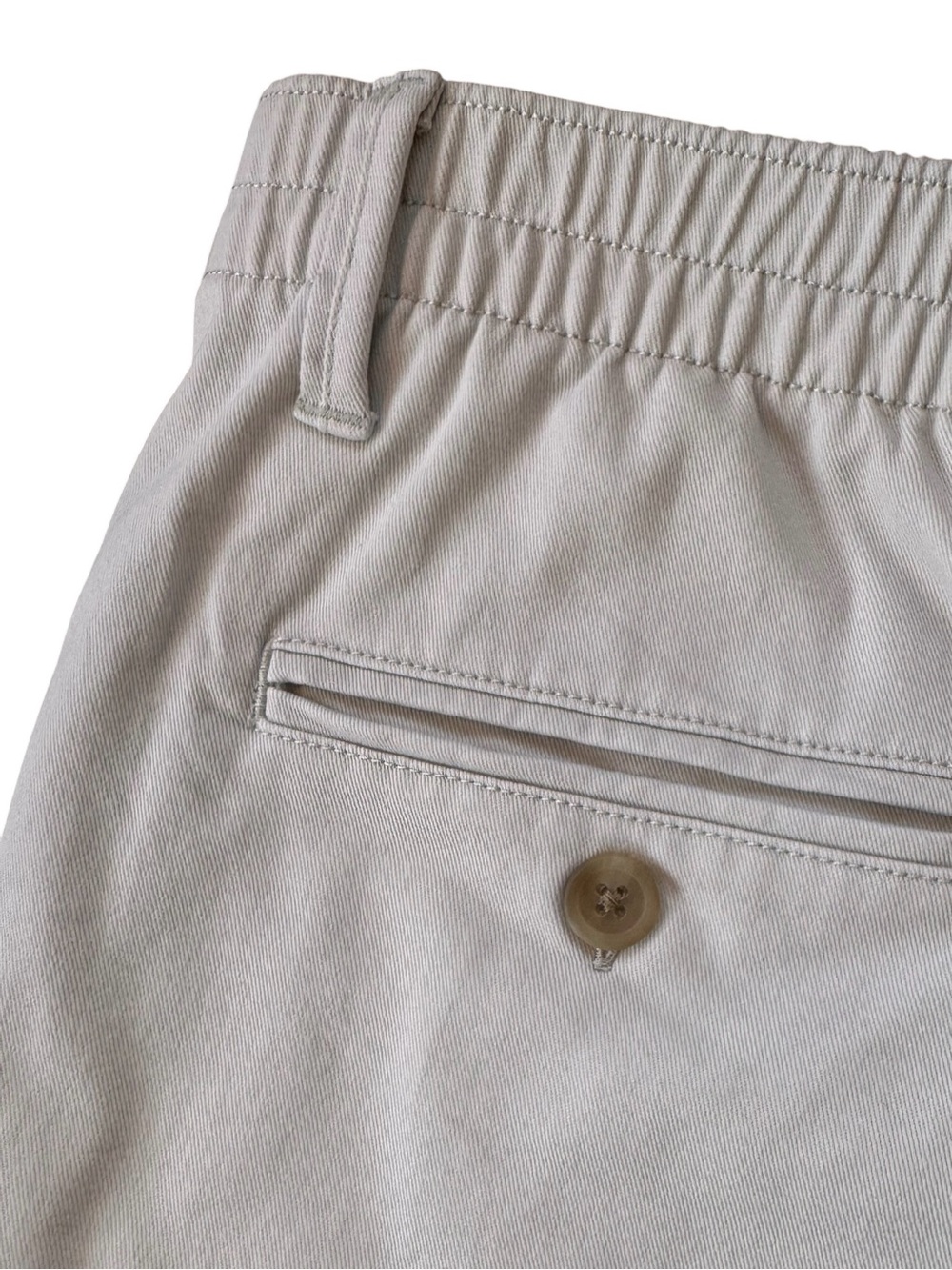 Lands' End Beige Cotton Stretch Chino Shorts Petite 2P Classic Casual - Picture 5 of 6
